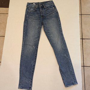 Women's American Eagle Outfitters Hi Rise Girlfriend Blue Jeans size 2 Long